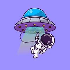 Cute Astronaut Repairing Ufo With Wrench Cartoon Vector Icon Illustration Science Technology Flat
