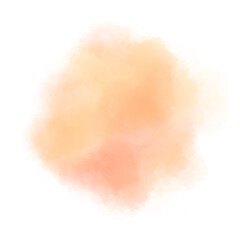 orange abstract watercolor brush background.