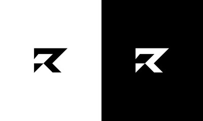 initial R monogram logo design vector