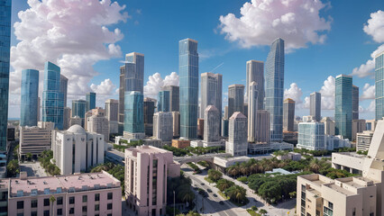 Fototapeta premium Pink City 2