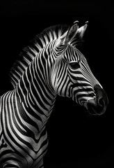 Fototapeta na wymiar Beautiful Black And White Zebra Face