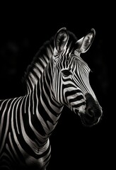 Beautiful Black And White Zebra Face