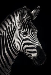 Beautiful Black And White Zebra Face