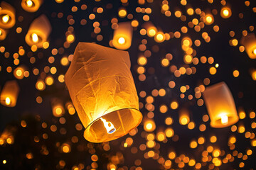 Yi Peng festival in Chiang Mai, Thailand