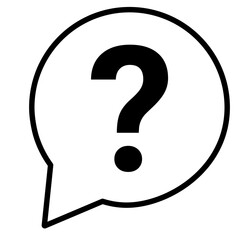 Question Mark in Bubble Icon Vector