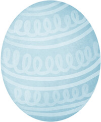 Easter eggs hand drawn in watercolor style