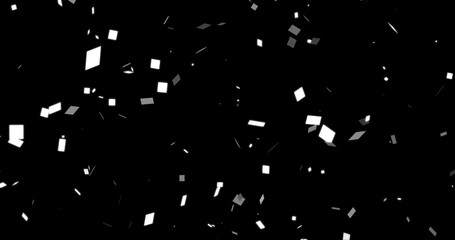 Animated cute adorable confetti stars falling loop motion graphic asset. Confetti party popper explosion slowly falling star particles bg. Ideal for award shows, birthday cards, concerts, etc.