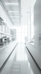 Professional Science Lab: Sleek Design with Negative Space
