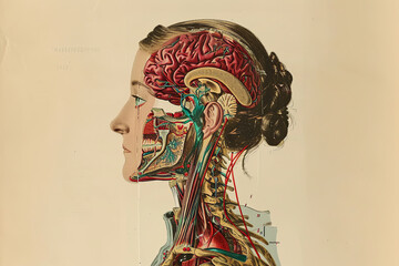 Anatomical of a woman’s body - obrazy, fototapety, plakaty