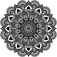 Beautiful floral pattern mandala art isolated on a white background, decoration element for meditation poster, yoga, banner, henna, invitation, cover page, design element mandala art, vector art