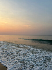 Sun light sea beach wave pastel color