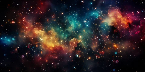 Poster A colorful display of stars and space clouds fills the cosmic canvas with a mesmerizing tapestry of celestial beauty, showcasing the rich diversity and dynamic energy of the universe. © DIMENSIONS