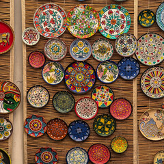 Traditional plates, taken during an Art festival in Mumbai India