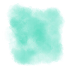 Green abstract watercolor brush background.