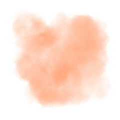 Orange abstract watercolor brush background.