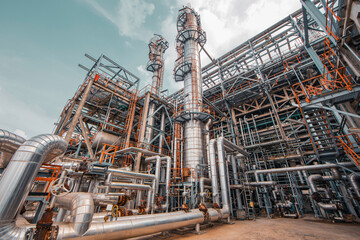 Oil​ refinery​ and​ plant and tower column of Petrochemistry industry