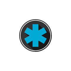 Emergency medical symbol icon isolated on transparent background