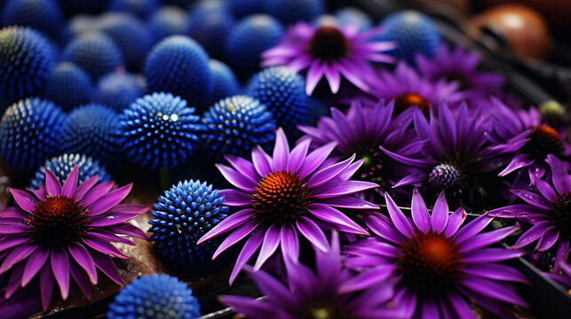 purple and yellow flowers   high definition(hd) photographic creative image