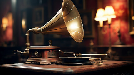 old gramophone   high definition(hd) photographic creative image - obrazy, fototapety, plakaty