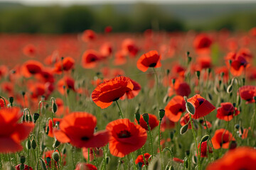Obraz premium A field of poppies