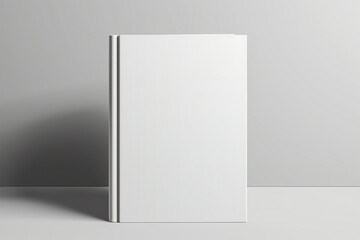 Professional Business Blank Hard 3D Book Cover White Mockup Template Isolated on a Light White Background to Place Your Design. 