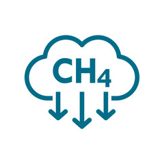 Emission methane design logo template illustration
