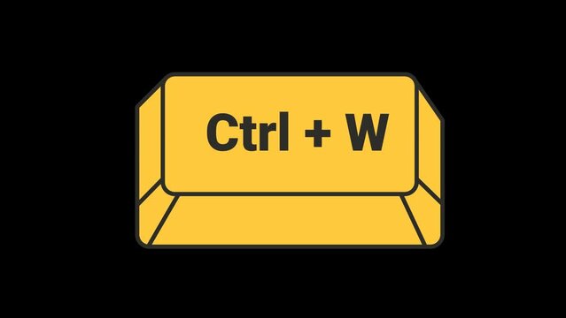 Control  W Key Pressing Animation with Transparent Background 