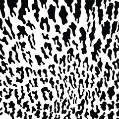 Abstract animal skin leopard, cheetah, Jaguar seamless pattern design. Black and white seamless camouflage background.