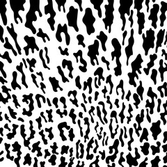 Abstract animal skin leopard, cheetah, Jaguar seamless pattern design. Black and white seamless camouflage background.