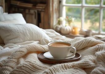 coffee in bed cozy and relax style