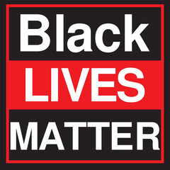 Black lives matter icon on white background, vector illustration.