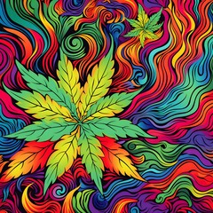 medicinal marijuana in a 1970s style