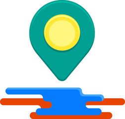 illustration of location icon, location pin, destination address