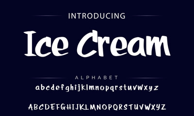 Best Alphabet Painting Paint Brush Beauty Script Logotype Font lettering handwritten - obrazy, fototapety, plakaty