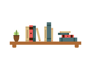 bookshelf vector