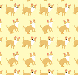 Seamless pattern with funny cartoon dogs.	
vector cute dog cartoon seamless background. 