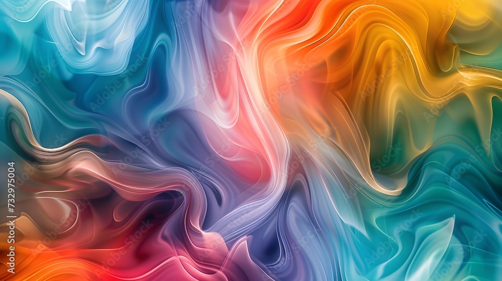 Aufkleber this abstract image captures the fluidity of color waves, seamlessly flowing in a beautiful spectrum