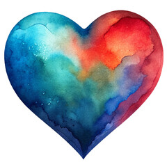 heart shape watercolor
