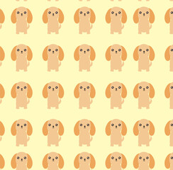 vector cute dog cartoon seamless background. Seamless pattern with funny cartoon dogs. 