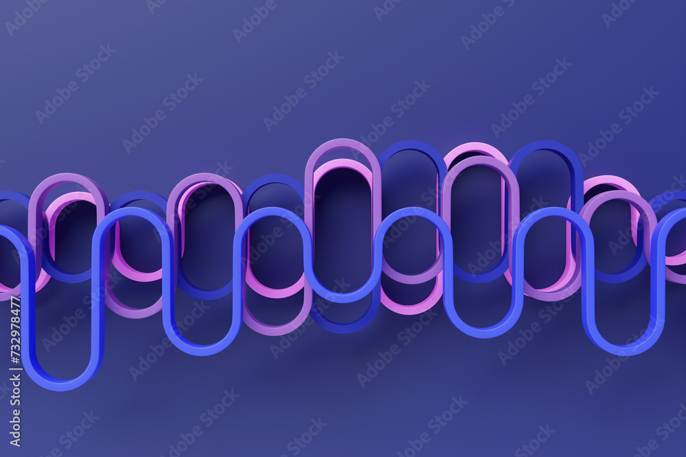 Poster 3d illustration of geometric colorful wave surface. pattern of simple geometric shapes