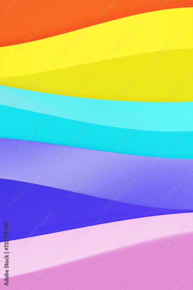 Poster 3d illustration of a abstract gradient background with lines. print from the waves. modern graphic t