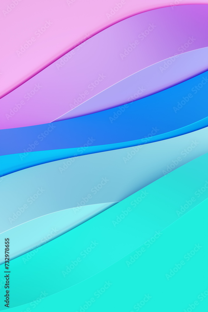 Poster 3d illustration of a abstract gradient background with lines. print from the waves. modern graphic t