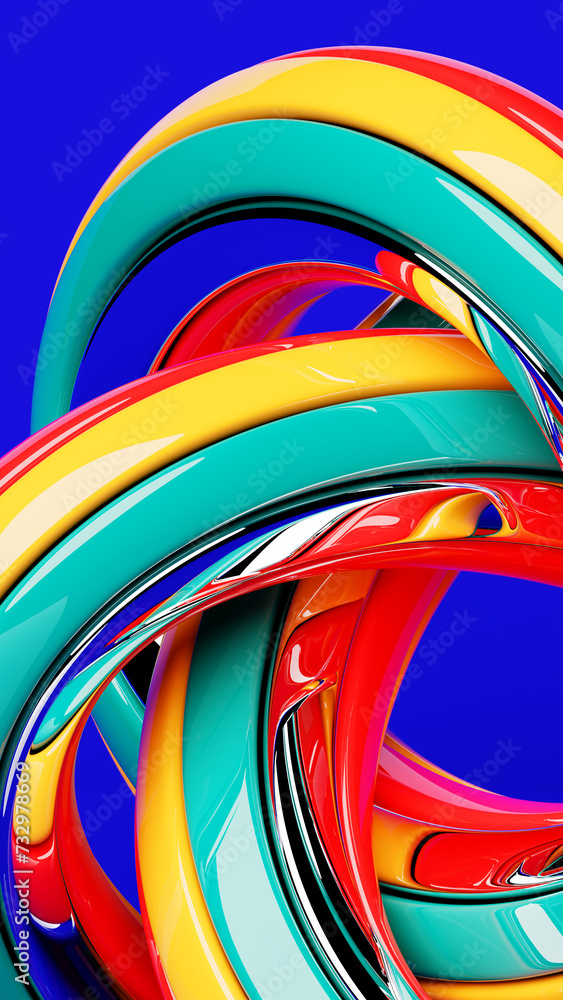 Poster abstract gradient and geometric stripes pattern. colorful pattern, 3d illustration.