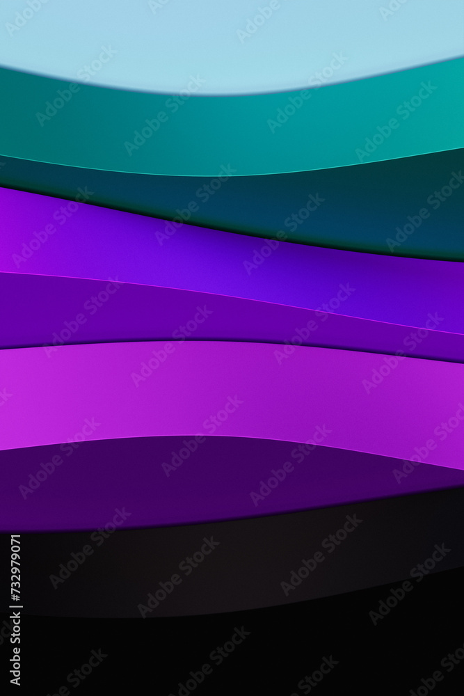 Aufkleber 3d illustration of a classic purple abstract gradient background with lines. print from the waves. m