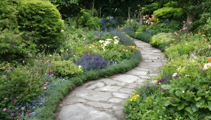 stone path in the garden