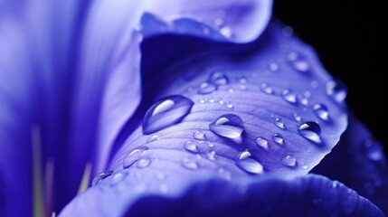 close up butterfly pea flower with water drop