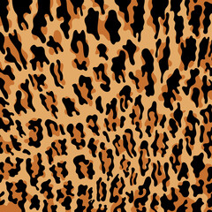 Vector leopard print pattern seamless background and printing or home decorate and more.