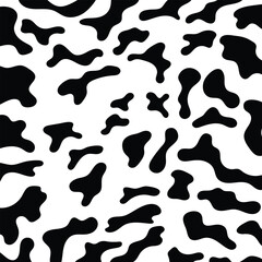 Abstract animal skin leopard, cheetah, Jaguar seamless pattern design. Black and white seamless camouflage background.