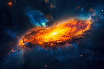 Obraz na płótnie Canvas Spiral Galaxy Core Radiance in Deep Space
