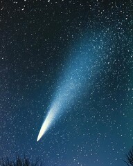 an image of a comet in the night sky